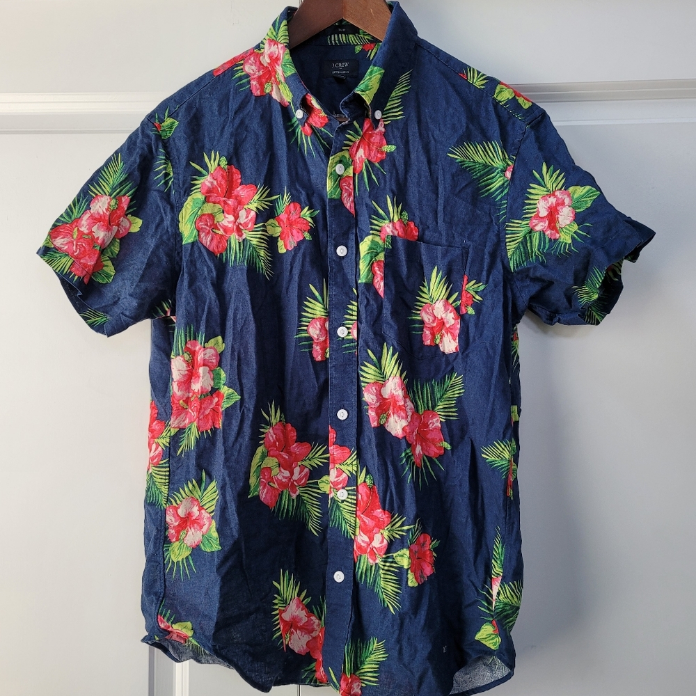 J.Crew Cotton/Linen Slim Fit S/S Shirt